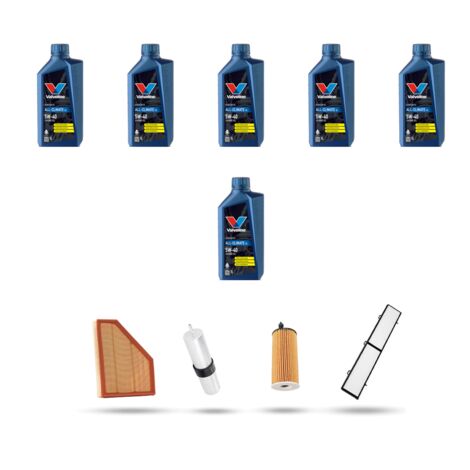 Kit tagliando 4 FILTRI e 6L OLIO compatibile con Bmw x1 (E84) 16d 85kw 2012