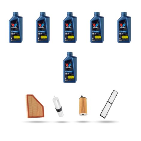 Kit tagliando 4 FILTRI e 6L OLIO compatibile con Bmw x1 (E84) 18d 105kw dal 2009