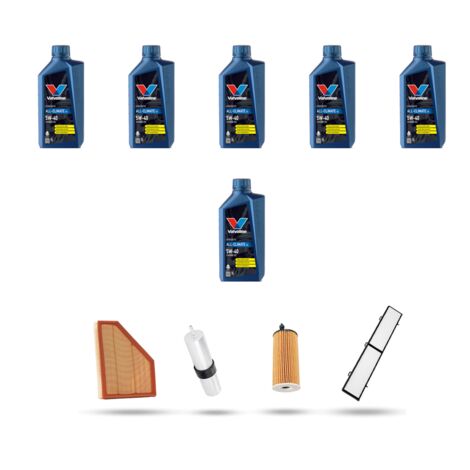 Kit tagliando 4 FILTRI e 6L OLIO compatibile con Bmw x1 (E84) 20d 130kw dal 2009 al 2012