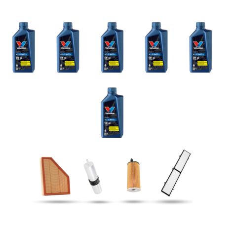 Kit tagliando 4 FILTRI e 6L OLIO compatibile con Bmw x1 (E84) 25d 160kw dal 2012