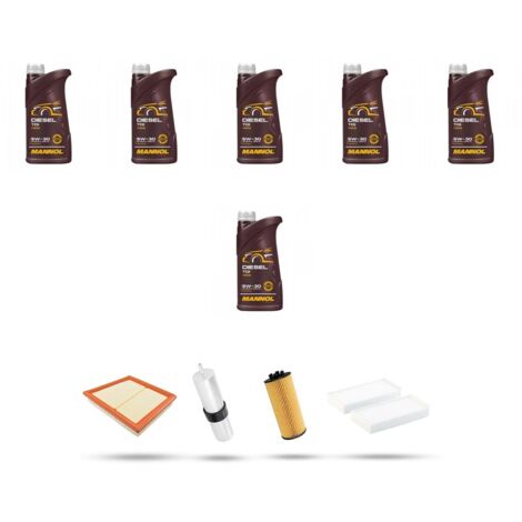 Kit tagliando 4 FILTRI e 6L OLIO compatibile con Bmw x2 (F39) 18d 100kw dal 2018