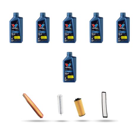 Kit tagliando 4 FILTRI e 6L OLIO compatibile con Bmw x3 (E83) 2.0d 130kw dal 2007 al 2010