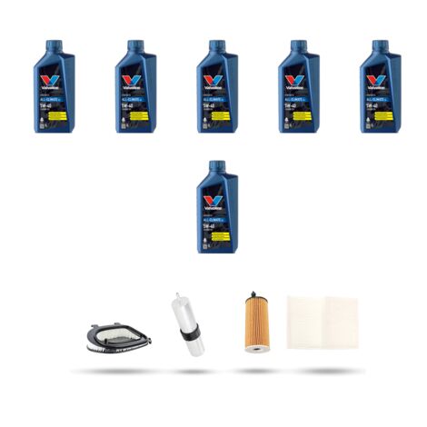 Kit tagliando 4 FILTRI e 6L OLIO compatibile con Bmw x3 (F25) 20dx 120kw dal 2010 al 2017