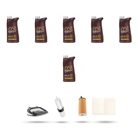Kit tagliando 4 FILTRI e 6L OLIO compatibile con Bmw x3 (F25) 20dx 135kw dal 2010 al 2014