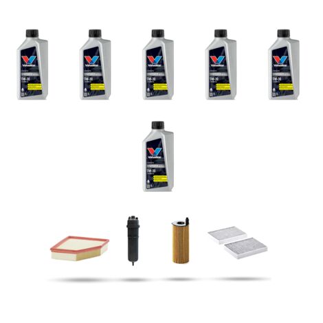 Kit tagliando 4 FILTRI e 6L OLIO compatibile con Bmw x5 (G05,F95) 25d 155kw dal 2019