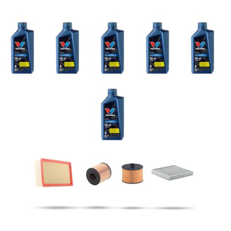 Kit tagliando 4 FILTRI e 6L OLIO compatibile con Citroen C5 III 2.0 HDI 103kw dal 2009