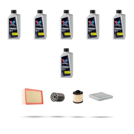 Kit tagliando 4 FILTRI e 6L OLIO compatibile con Citroen C5 III 2.0 HDI 133kw dal 2015