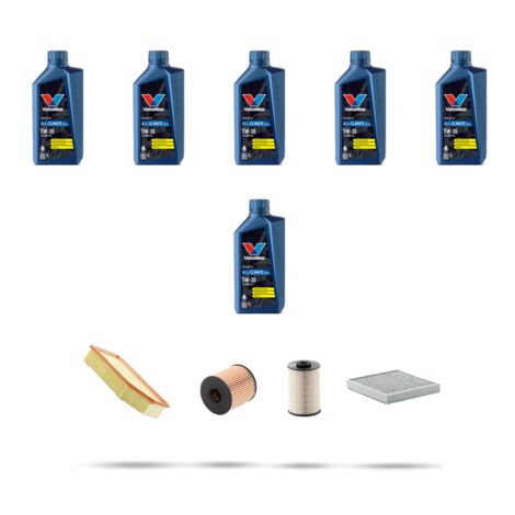 Kit tagliando 4 FILTRI e 6L OLIO compatibile con Citroen C5 III 2.7 v6 150kw dal 2008