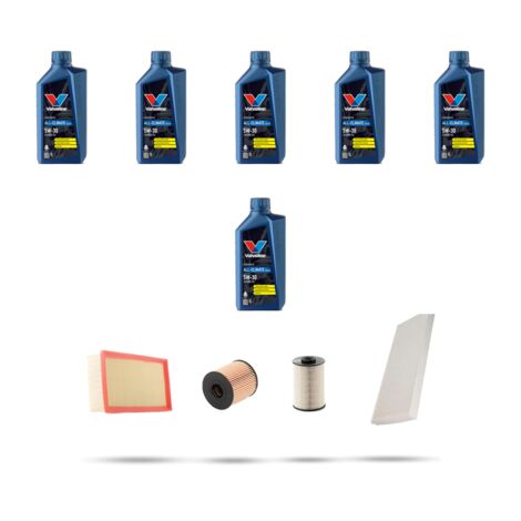 Kit tagliando 4 FILTRI e 6L OLIO compatibile con Citroen Dispatch II 2.0 Hdi 120kw dal 2010