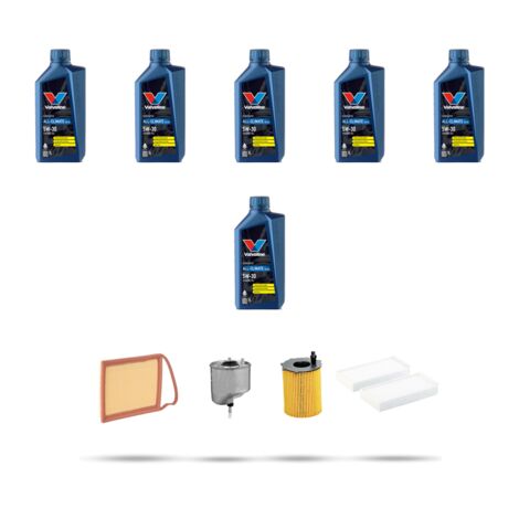 Kit tagliando 4 FILTRI e 6L OLIO compatibile con Citroen Jumpy III 1.6 Blue Hdi 66kw dal 2018