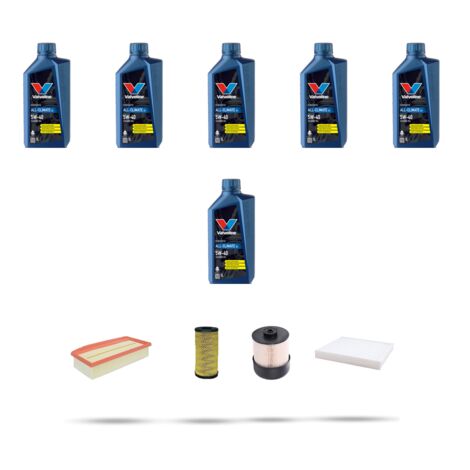 Kit tagliando 4 FILTRI e 6L OLIO compatibile con Dacia Lodgy 1.5 Blue Dci 85kw dal 2018