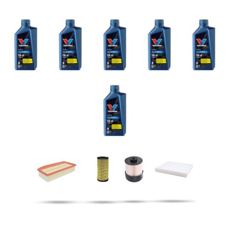 Kit tagliando 4 FILTRI e 6L OLIO compatibile con Dacia Lodgy 1.5 Dci 70kw dal 2018