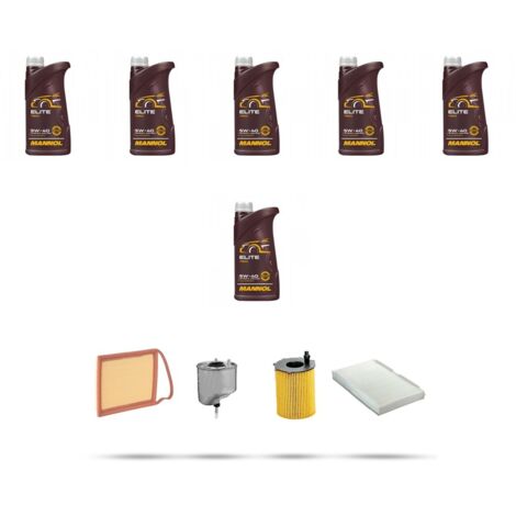 Kit tagliando 4 FILTRI e 6L OLIO compatibile con Fiat Scudo II 1.6 JTD 66kw dal 2007