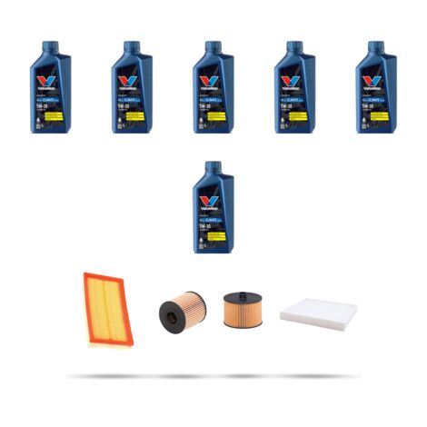 Kit tagliando 4 FILTRI e 6L OLIO compatibile con Ford Focus C-Max 2.0 TDCI 100kw dal 2003