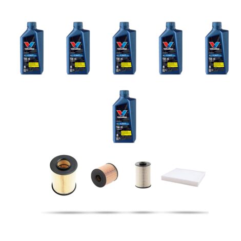 Kit tagliando 4 FILTRI e 6L OLIO compatibile con Ford Kuga II 2.0 TDCI 120kw dal 2013