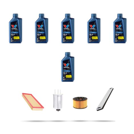 Kit tagliando 4 FILTRI e 6L OLIO compatibile con Ford Mondeo III 2.0 di 66kw dal 2000 dal 2007