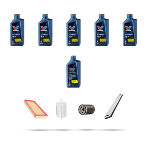 Kit tagliando 4 FILTRI e 6L OLIO compatibile con Ford Mondeo III 2.5 V6 125kw dal 2000 al 2007