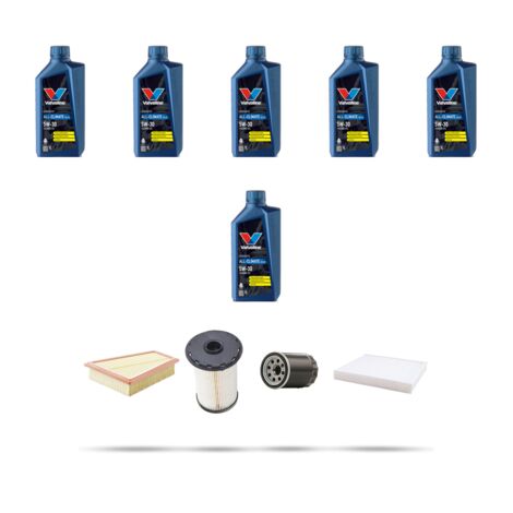 Kit tagliando 4 FILTRI e 6L OLIO compatibile con Ford Mondeo IV 1.8 tdci 92kw dal 2007