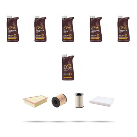 Kit tagliando 4 FILTRI e 6L OLIO compatibile con Ford Mondeo IV 2.0 Tdci 96kw dal 2007