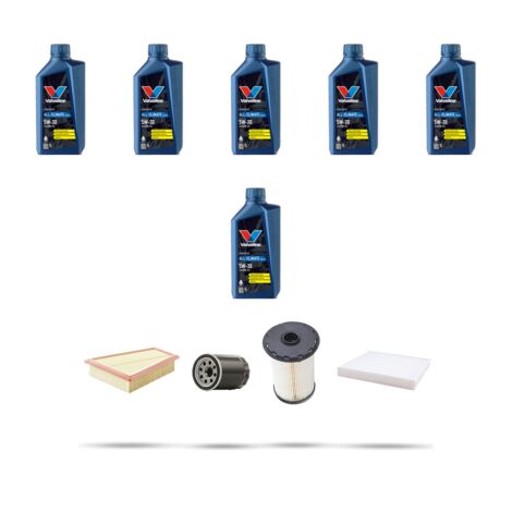 Kit tagliando 4 FILTRI e 6L OLIO compatibile con Ford S-Max 1.8 TDCI 74kw dal 2007