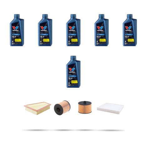 Kit tagliando 4 FILTRI e 6L OLIO compatibile con Ford S-Max 2.0 Tdci 103kw dal 2006