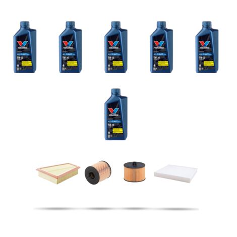 Kit tagliando 4 FILTRI e 6L OLIO compatibile con Ford S-Max 2.0 Tdci 85kw dal 2006