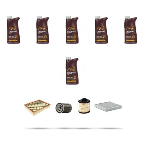 Kit tagliando 4 FILTRI e 6L OLIO compatibile con Ford S-Max II 2.0 Tdci 110kw dal 2015