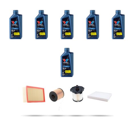 Kit tagliando 4 FILTRI e 6L OLIO compatibile con Ford Transit 2007 2.2 TDCi 114kw dal 2011