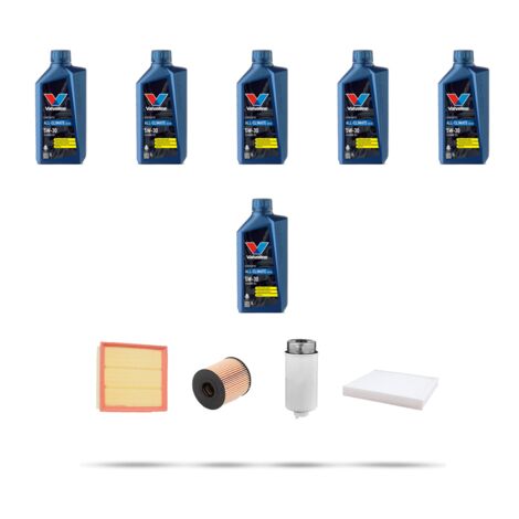 Kit tagliando 4 FILTRI e 6L OLIO compatibile con Ford Transit 2007 2.2 TDCi 81kw dal 2006