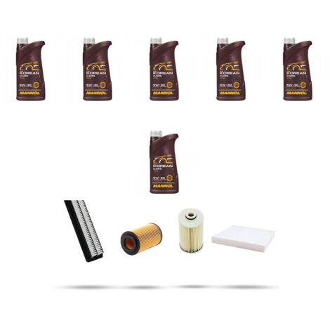 Kit tagliando 4 FILTRI e 6L OLIO compatibile con Honda Accord VIII 2.2 132kw dal 2009