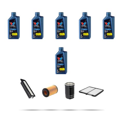 Kit tagliando 4 FILTRI e 6L OLIO compatibile con Hyundai i10 1.1 CRDi 55kw dal 2008