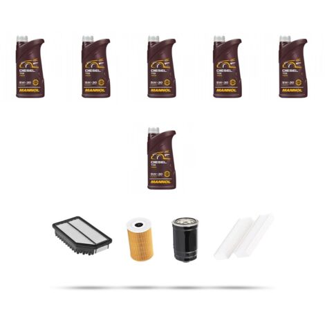 Kit tagliando 4 FILTRI e 6L OLIO compatibile con Hyundai i20 1.6 CRDi 85KW dal 2009