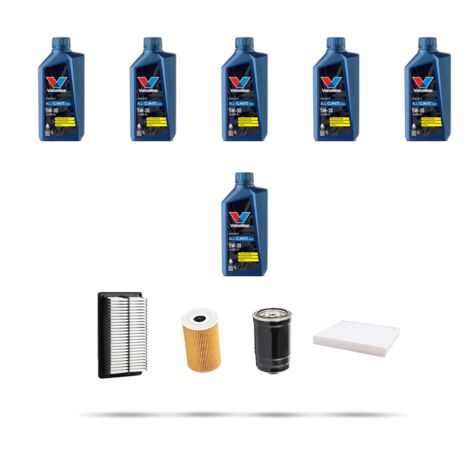 Kit tagliando 4 FILTRI e 6L OLIO compatibile con Hyundai i30 1.6 CRDi 66kw dal 2007