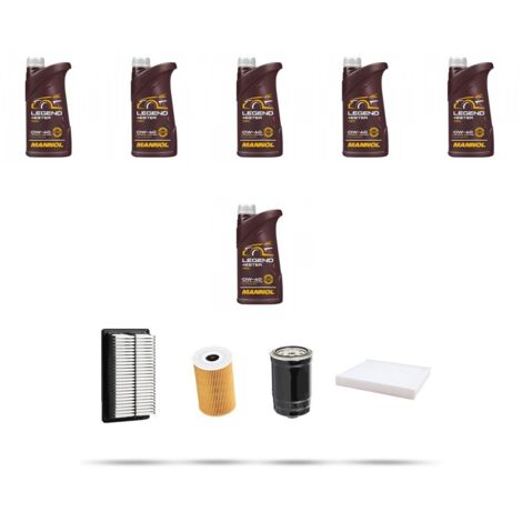 Kit tagliando 4 FILTRI e 6L OLIO compatibile con Hyundai i30 1.6 CRDi 66kw dal 2007