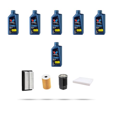Kit tagliando 4 FILTRI e 6L OLIO compatibile con Hyundai i30 1.6 CRDi 94kw dal 2010