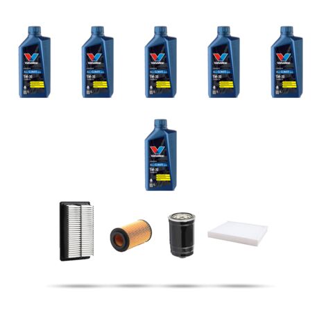 Kit tagliando 4 FILTRI e 6L OLIO compatibile con Hyundai i30 2.0 CRDi 103kw dal 2007