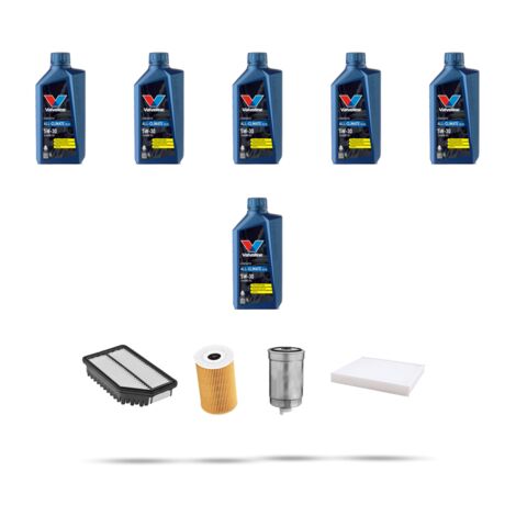 Kit tagliando 4 FILTRI e 6L OLIO compatibile con Hyundai i30 (GD) 1.6 CRDi 81kw dal 2012