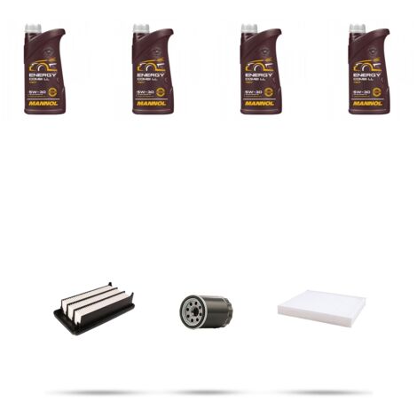 Kit tagliando 4 FILTRI e 6L OLIO compatibile con Hyundai i40 1.7 CRDI 85KW dal 2011