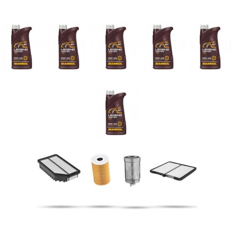 Kit tagliando 4 FILTRI e 6L OLIO compatibile con Hyundai Matrix 1.5 CRDi 81kw dal 2008