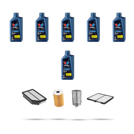 Kit tagliando 4 FILTRI e 6L OLIO compatibile con Hyundai Matrix 1.5 CRDi 81kw dal 2008