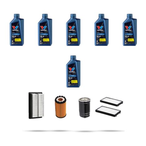 Kit tagliando 4 FILTRI e 6L OLIO compatibile con Hyundai Santa FE I 2.0 CRDi 92kw dal 2004