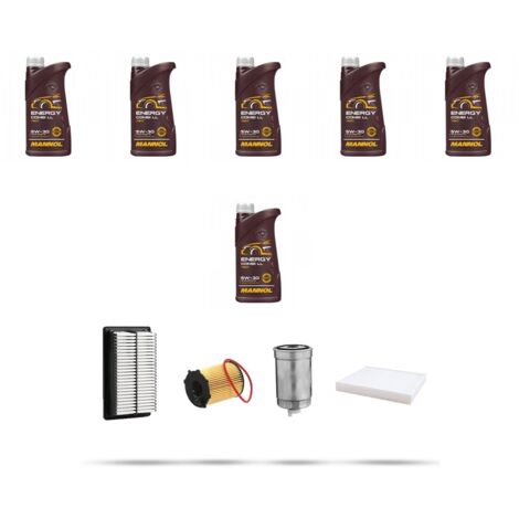Kit tagliando 4 FILTRI e 6L OLIO compatibile con Hyundai Sonata V (NF) 2.0 CRDI 103kw dal 2006