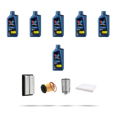 Kit tagliando 4 FILTRI e 6L OLIO compatibile con Hyundai Sonata V (NF) 2.0 CRDI 110kw dal 2008