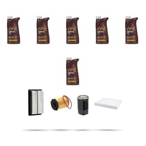 Kit tagliando 4 FILTRI e 6L OLIO compatibile con Hyundai Tucson 2.0 CRDI 103kw dal 2006