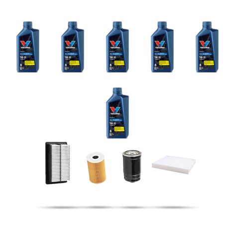 Kit tagliando 4 FILTRI e 6L OLIO compatibile con Hyundai Tucson II 1.7 CRDi 104kw dal 2015