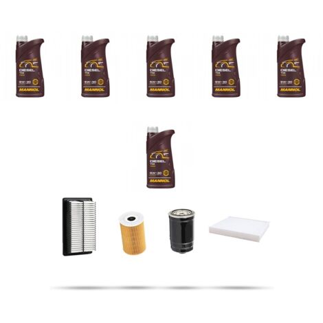 Kit tagliando 4 FILTRI e 6L OLIO compatibile con Hyundai Tucson II 1.7 CRDi 104kw dal 2015