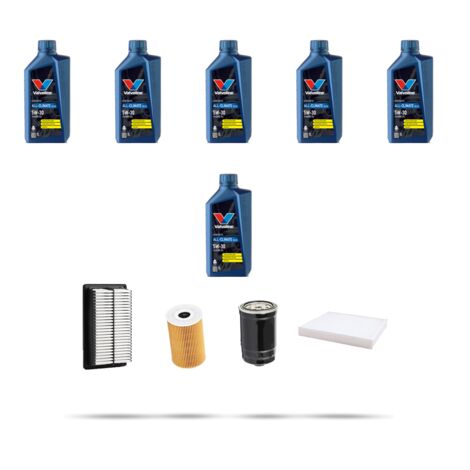 Kit tagliando 4 FILTRI e 6L OLIO compatibile con Hyundai Tucson II 2.0 CRDi 100kw dal 2015