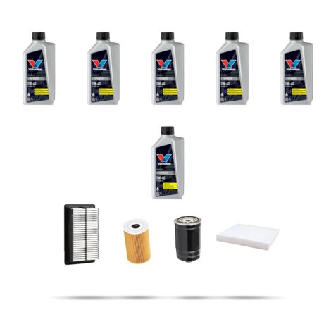 Kit tagliando 4 FILTRI e 6L OLIO compatibile con Hyundai Tucson II 2.0 CRDi 136kw dal 2015