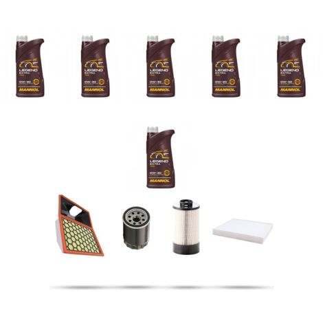 Kit tagliando 4 FILTRI e 6L OLIO compatibile con Iveco Daily V 35C 15 2.3 Multijet 107kw dal 2011