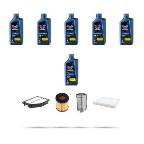 Kit tagliando 4 FILTRI e 6L OLIO compatibile con Kia Carens III 2.0 CRDi 103kw dal 2006